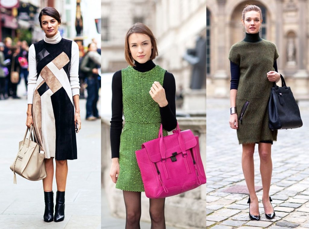 turtleneck under dress